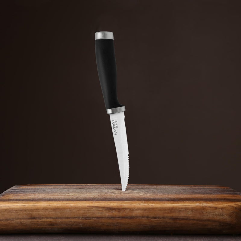 Hampton Forge Epicureâ€“4PieceSteak KnifeSetâ€“Black, Silver - Image 2